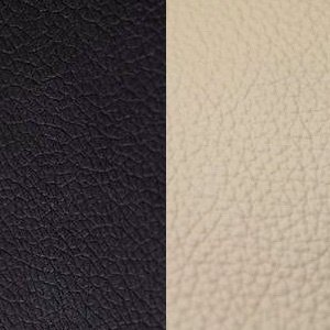 Коричневая экокожа / бежевая кожа